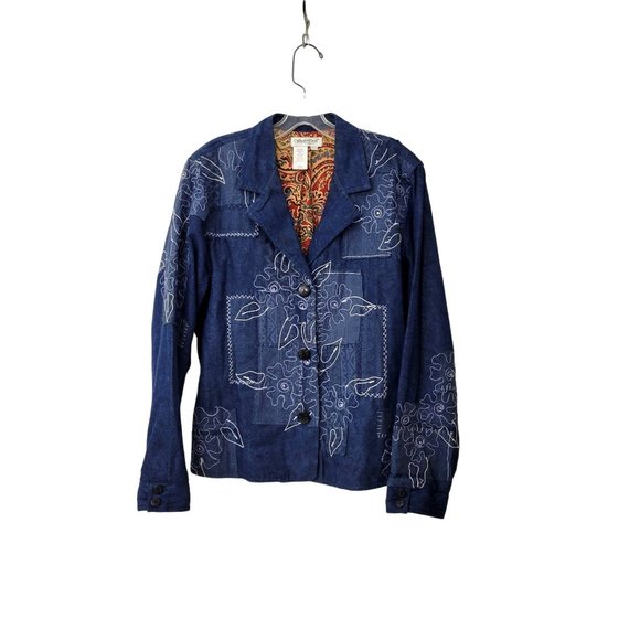 Coldwater Creek Embroidered Denim Jacket - Picture 2 of 5
